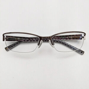 🕶️ Trussardi TR12721-BR Semi Rimless Eyeglasses 52/18-135 / JLI130🕶️